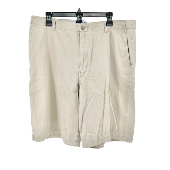 Club Room Shorts Mens Size 38 Light Khaki Cotton Flat Front - Picture 1 of 6